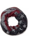 styleBREAKER design vintage USA motif drapeau tube de boucle écharpe, étoiles et rayures, unisexe 01016083, couleur:gris