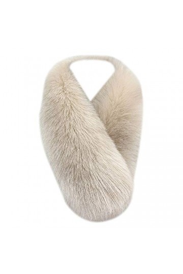 ihreesy Étoles Foulard en Fourrure Synthétique, Droit Echarpe Fausse Fourrure de Renard avec Clip 70CM Châles Écharpe Chaude 