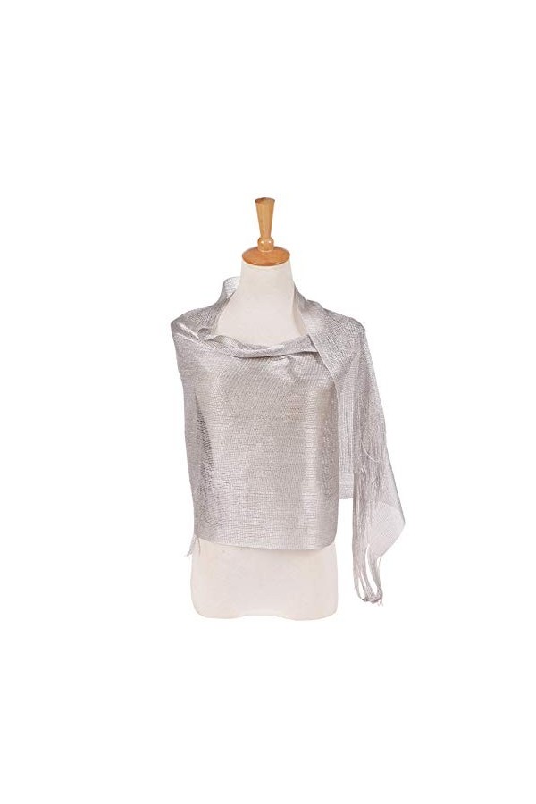 TININNA Foulard Étole Femme Printemps Eté en Mousseline Polyester pour Robe de Soirée Cocktail Cérémonie Anniversaire Bal Fê 