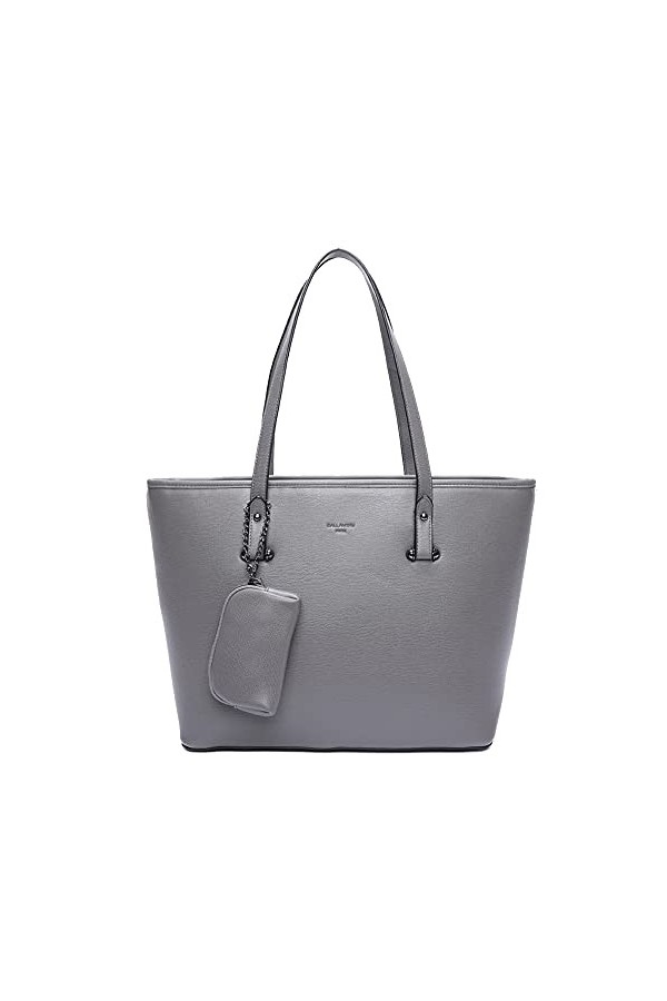 Gallantry Grand Sac A Main Femme Multipoches - Cabas Fourre-Tout Format A4 - Cours Lycée Similicuir pour Ville Shopping Trava