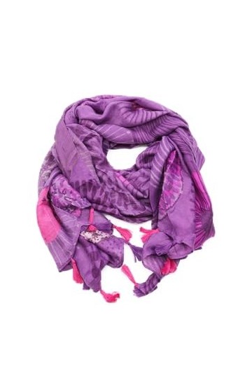 QUEEN HELENA Écharpe chaude légère colorée foulard fantaisie Causal femme SC22-8, aubergine, Taille unique