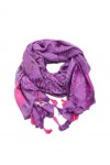 QUEEN HELENA Écharpe chaude légère colorée foulard fantaisie Causal femme SC22-8, aubergine, Taille unique