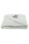 Pippi Hooded Towel W.Embroidery Echarpe, Gris, Unique Taille Fabricant:8383 cm Mixte