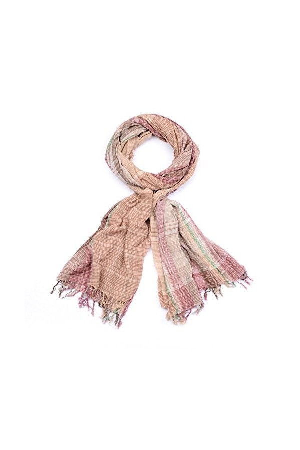 styleBREAKER rayures colorées modèle de foulard à carreaux avec une frange, homme 01018075, couleur:multicolore/modèle-6