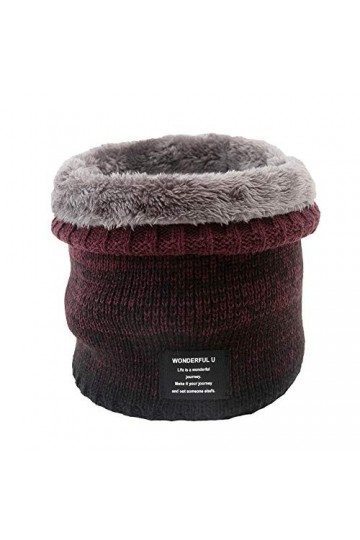 Asudaro Écharpe Plus Chaude pour Femmes et Hommes Hiver Double Couche Laine en Peluche Lettre Unisexe tricotée écharpe Tubula