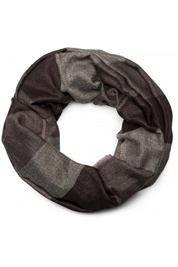 styleBREAKER écharpe tubulaire élégante rayée avec motifs paisleys, optique double-face, unisexe 01018093, couleur:Gris-marro