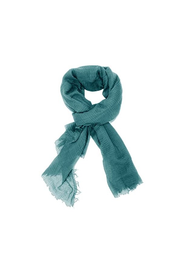 Foulard Femme Chèche Écharpe en Linge de Coton Châle Doux Vintage Grand Étole Léger Vogue Elégante pour Printemps Automne Cad