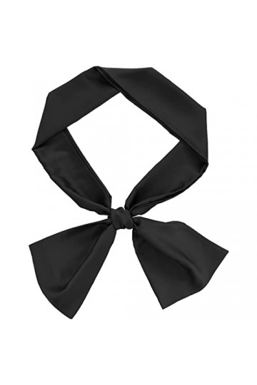 sourcing carte Skinny Soyeux Couleur unie Longue Écharpes étroites Taille Ceinture Cravate Cou Enveloppes pour les Femmes - N