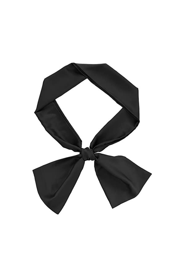 sourcing carte Skinny Soyeux Couleur unie Longue Écharpes étroites Taille Ceinture Cravate Cou Enveloppes pour les Femmes - N