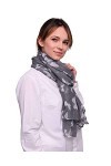 Basic Sense Écharpe papillon élégante pour femme – Châle surdimensionné en viscose, gris foncé, taille unique