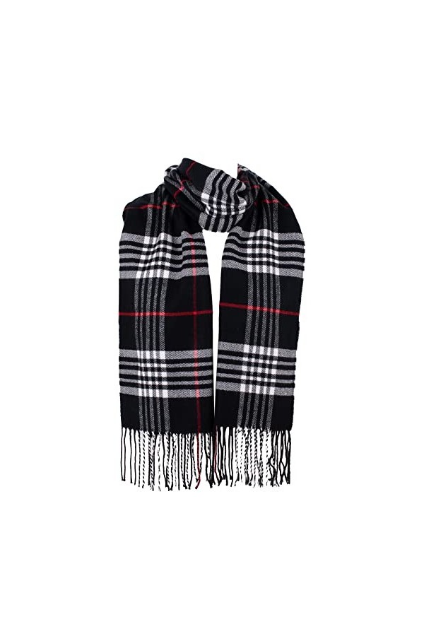 Hat To Socks Écharpe dHiver Classique à Carreaux Super Douc Chaude et Élégante pour les Femmes et les Hommes Chameau 