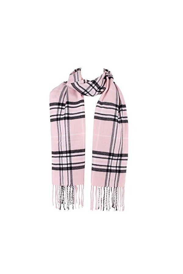 Hat To Socks Écharpe dHiver Classique à Carreaux Super Douc Chaude et Élégante pour les Femmes et les Hommes Chameau 