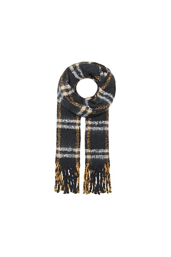 ONLY Onlvivian Life Scarf Acc Écharpe, Buckthorn Brown/Checks : Check, Taille Unique Femme