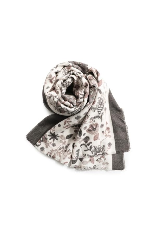 Superora Écharpe Chaude Souple pour Femme Écharpe douce pour Femme Étoles pour Femme Elégant Châle Motif Imprimé Floraux Auto