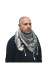 Horus Artesanía de Egipto Foulard palestinien shemagh keffiyeh Hatta arabe Wrap Écharpe unisexe 100% coton. - Noir - Taille U