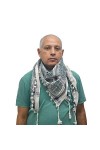 Horus Artesanía de Egipto Foulard palestinien shemagh keffiyeh Hatta arabe Wrap Écharpe unisexe 100% coton. - Noir - Taille U