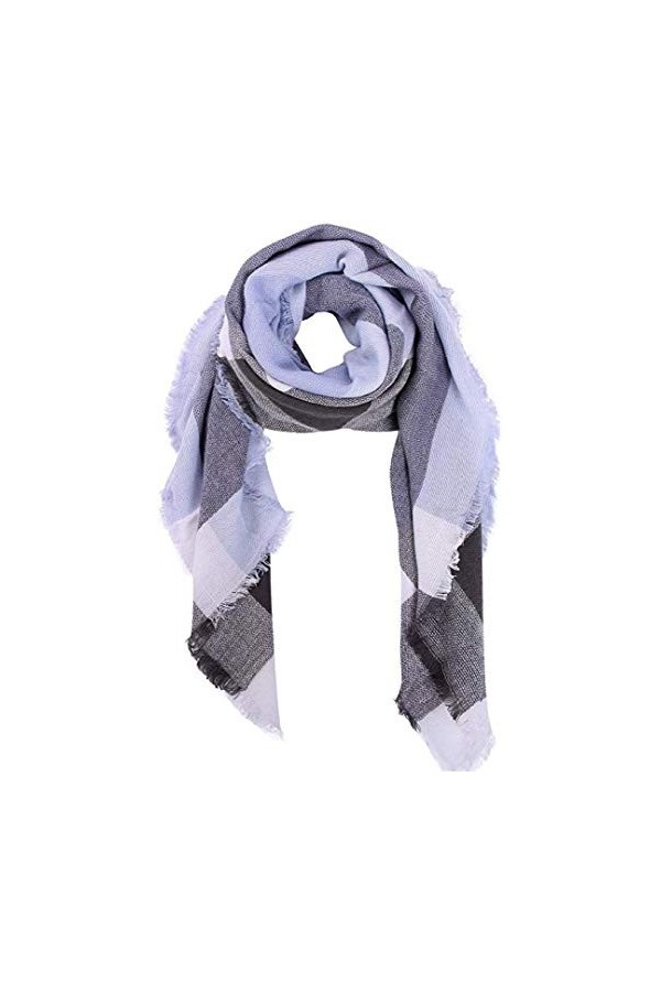 Boolavard Écharpe Plaid Cachemire Feel Classic Soft Hiver Luxueux Pour Hommes Femmes Vert 