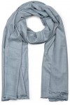 styleBREAKER écharpe étole douce, couleur unie avec franges, tissu, unisexe 01017070, couleur:Gris-bleu