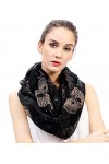 Lina & Lily écharpe tube imprimé crâne jour des morts Noir 