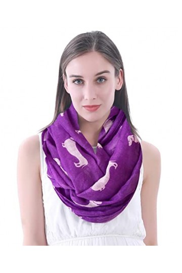 Lina & Lily Dachshund Écharpe Loop pour chien et femme, Violet, taille unique