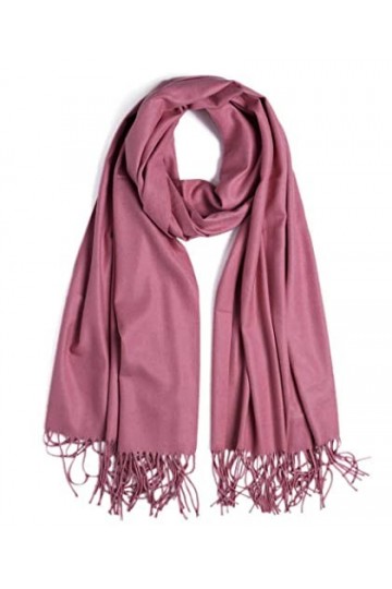 GFM Écharpe bicolore toucher cachemire pour automne et hiver S1-rose corail - FS-H-1601-CorGlb 