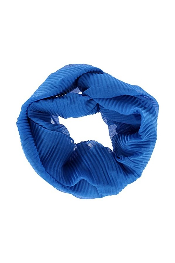 s.Oliver Écharpe à Boucle avec Plis, Bleu, 1 Femme