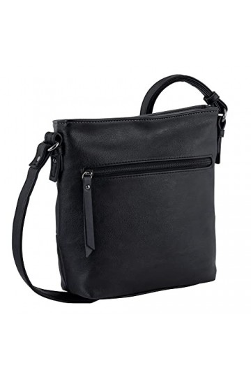 Tom Tailor Acc Ellen, Sacs bandoulière femme, Noir Schwarz , 25.5x23.5x5.5 cm W x H L 