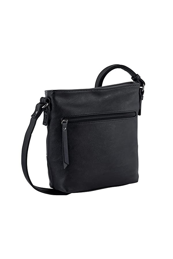 Tom Tailor Acc Ellen, Sacs bandoulière femme, Noir Schwarz , 25.5x23.5x5.5 cm W x H L 
