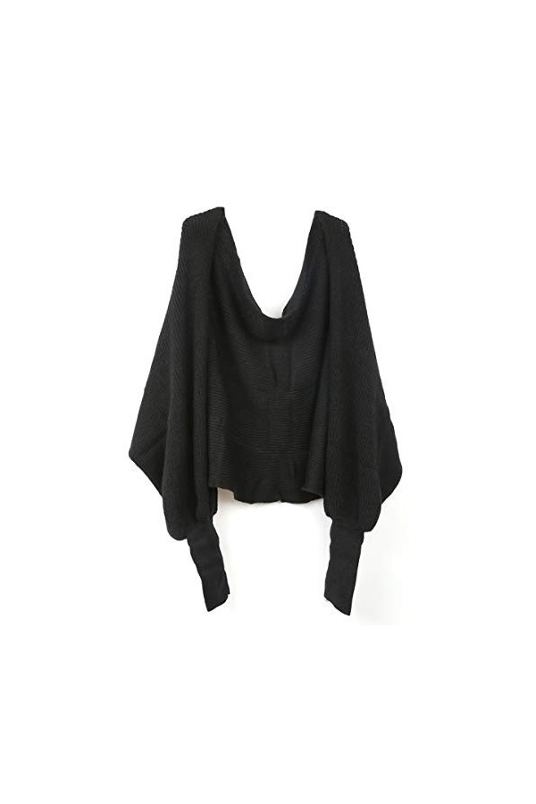 SEWACC Echarpe Tricotée Écharpe en Automne Hiver Tricoté Foulard avec Manches Unisexe Écharpe Cape Châle pour Femmes Hommes 