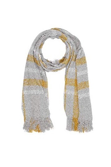 s.Oliver 38.899.91.5800 Echarpe, Jaune Jaune à Carreaux 15 n1 , Taille Unique Femme