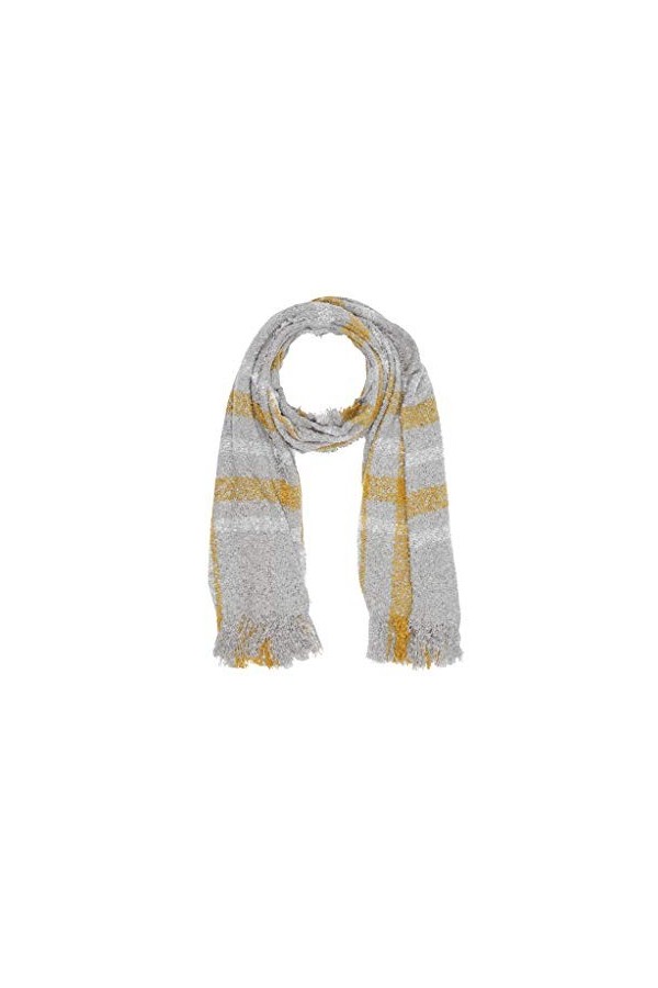 s.Oliver 38.899.91.5800 Echarpe, Jaune Jaune à Carreaux 15 n1 , Taille Unique Femme