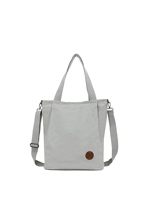 TAN.TOMI Grand sac à main pour femme, sac à bandoulière en toile pour femme, sac à bandoulière décontracté, multifonction pou