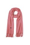 GFM Écharpe bicolore toucher cachemire pour automne et hiver S1-rose corail - FS-H-1601-CorGlb 