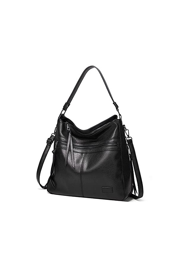 FANDARE Rétro Sacs à Main Portés Sacs Cabas Dépaule Femme Sacoche Bandoulieres Portés Epaule Cuir PU Imperméable pour Ordina