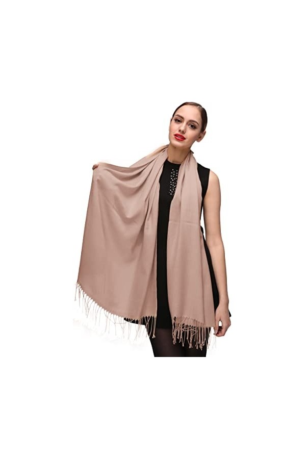 Shmily Girl Femme Élégantes Doubles Côtés Floral Pashmina sensation Wrap écharpe étole châle