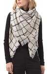 Durio Foulard triangulaire pour femme - Écharpe dautomne fine - Doux - Écharpe de couverture élégante - Avec franges, Beige 