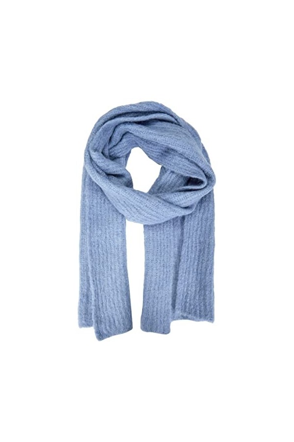 PIECES PCBERA Wool Long Scarf Noos Echarpe, Gris foncé mélangé, Taille Unique Femme
