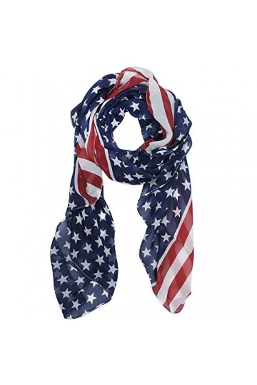 Sourcingmap Melody Foulard Unisexe Tendance Patriote Charmant Us USA étoiles Motif Drapeau américain imprimé scf003&nbsp;Jardin, P