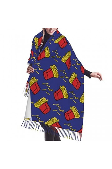 600 Foulard Femme Joli Motif De Frites Écharpe Foulard Grande Écharpe Femme Imprimée Écharpe Châle Pour Mariage Party Femmes 