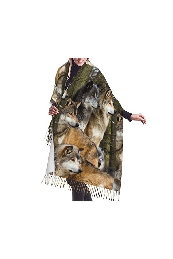 QQIAEJIA Écharpe au toucher cachemire – Écharpe légère pour femme, motif tournesol, abeilles, grands châles et écharpes pour 