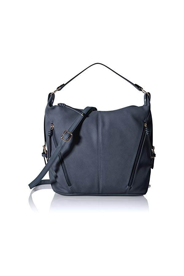 Tom Tailor CAIA, Sac bandoulière Femme, Bleu foncé, 37 x 14 x 30