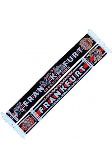 Generisch Frankfurt 2023 Écharpe en tricot, rouge, taille unique