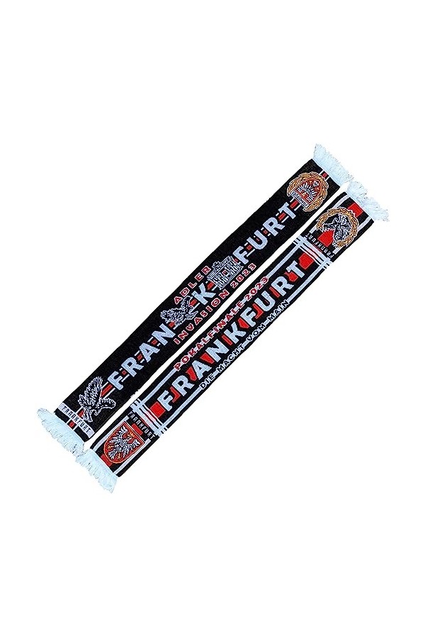 Generisch Frankfurt 2023 Écharpe en tricot, rouge, taille unique