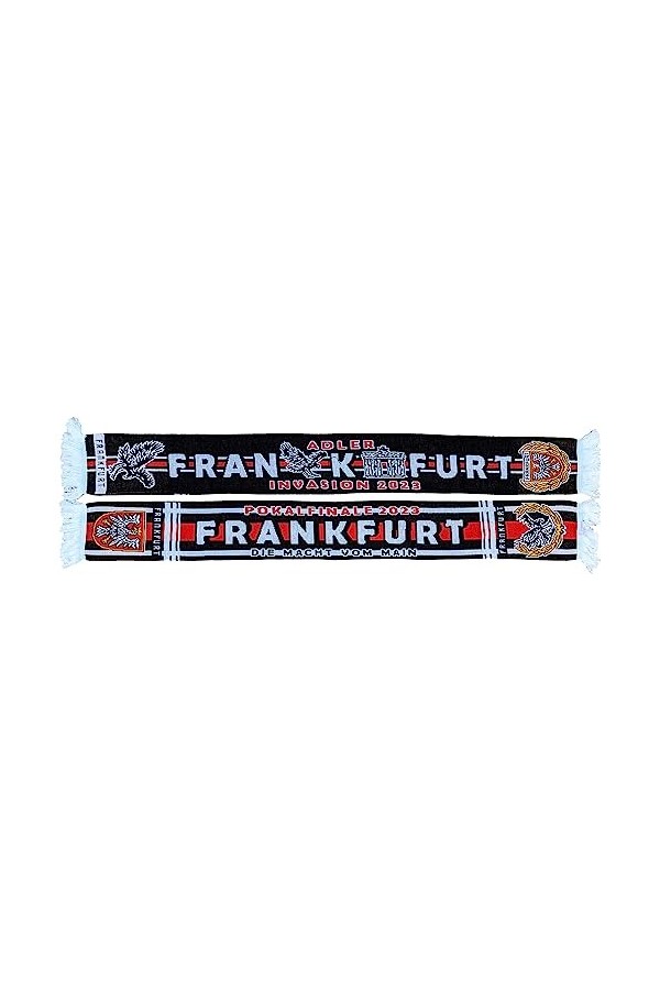 Generisch Frankfurt 2023 Écharpe en tricot, rouge, taille unique