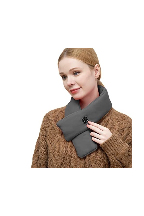 YJZQ Écharpe chauffante USB pour femme - Avec 3 niveaux - Température réglable - Pour la chasse, la pêche, le camping, la ran