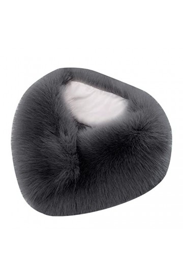 Col de fourrure chaud dhiver, imitation fourrure de renard col de protection du cou hiver chaud épais col de fourrure écharp