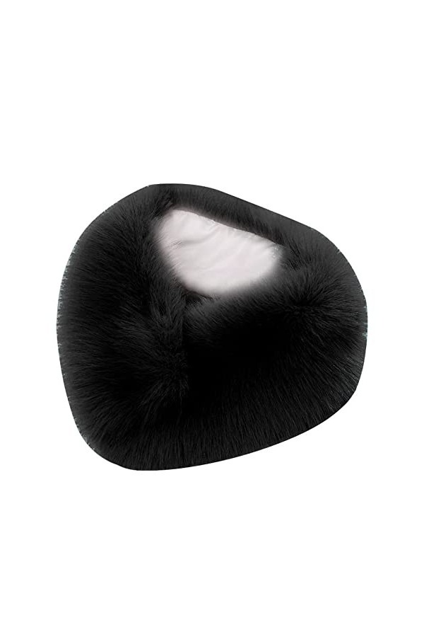 Col de fourrure chaud dhiver, imitation fourrure de renard col de protection du cou hiver chaud épais col de fourrure écharp