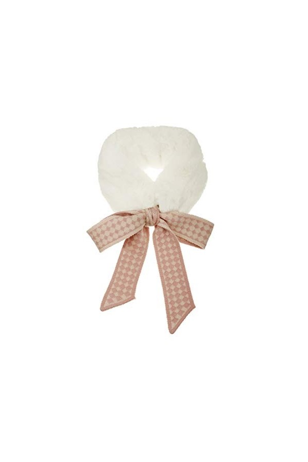 Allegra K Fausse Fourrure Col Hiver Écharpe Épais En Peluche Cou Écharpes Enveloppe Plus Chaud Châle Pour Femmes Dame Rose Ta