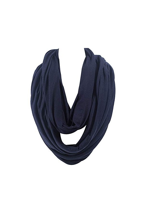 LroHan Écharpe unie en coton pour homme et femme - Gris - Taille Unique