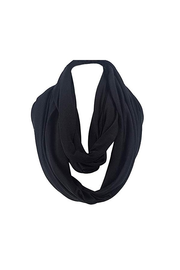 LroHan Écharpe unie en coton pour homme et femme - Gris - Taille Unique